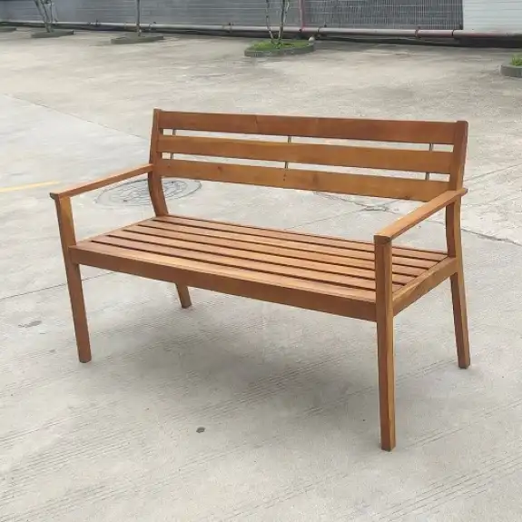 ספסל גינה זוגי מעץ דגם מאליבו