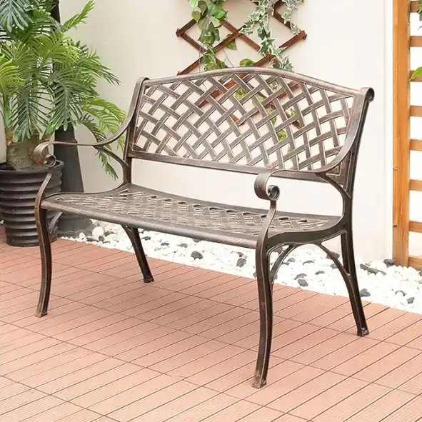 ספסל זוגי מאלומיניום ברונז