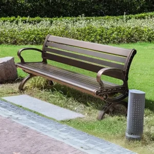 ספסל גינה מאלומיניום רומי ברונז