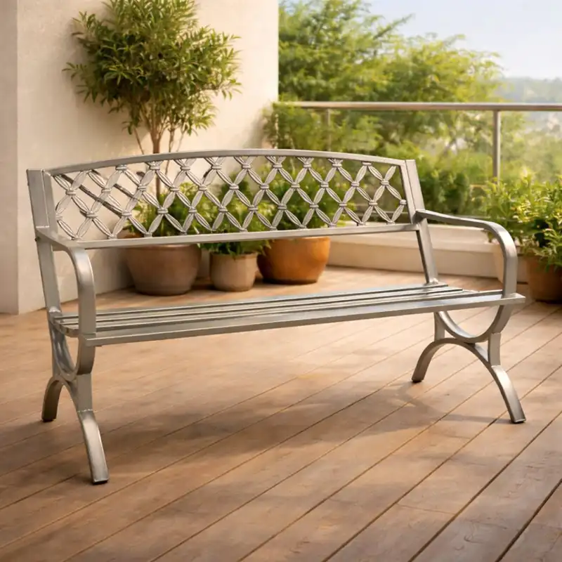 ספסל לגינה דגם כיף לי - אפור