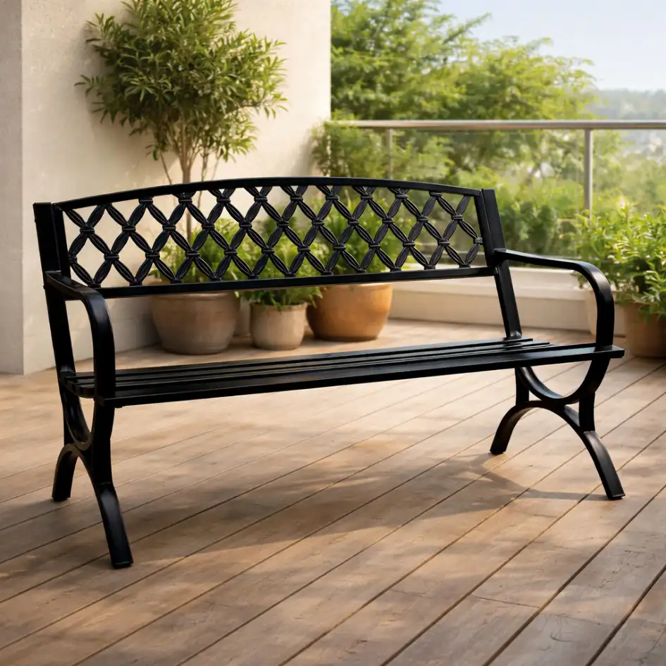 ספסל לגינה דגם כיף לי - שחור