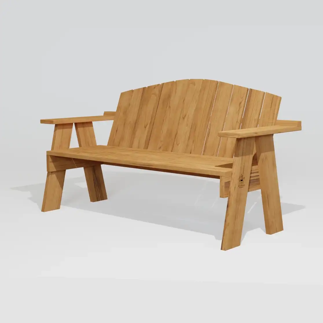 ספסל עץ קלאסי לגינה